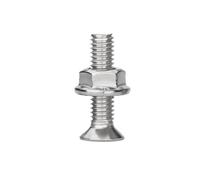 Haroar 1-2 Pièces M8 M10 A2 304 Acier Inoxydable Croix Phillips Plat Tête Fraisée Vis Boulon Bride Écrous Combinaison(90mm,M10-1pcs)