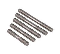 Haroar 1/3/5 pièces Pcs M3 SUS304 Goujons à Double extrémité en Acier Inoxydable Type de Serrage sans tête Goujon vis Tige dent bâton Double tête Barre filetée(5Pcs M3x30)