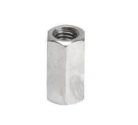 Haroar 1-3 Pièces A2-70 304 Acier Inoxydable Hexagone Longue Tige Étendue Écrou D'accouplement M6 M8 M10 M12 M14 Joint De Connecteur Tubulaire for Dur(50mm,M12 1PC)