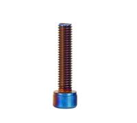Haroar 1-5 Pièces M4 M5 M6 M8 M10 304 Acier Inoxydable Titane Bleu Hexagone À Six Pans Creux Vis Tête Boulons(M8x25mm-1pcs)