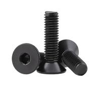 Haroar 10/20 pièces M5 Grade 10.9 Acier allié à Six pans Creux vis à tête fraisée oxyde Noir DIN7991 Longueur Totale 6mm-60mm(10Pcs M5x60)