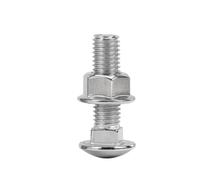 Haroar 2-5set M4 M5 M6 A2-70 304 Acier Inoxydable Tête Ronde Col Carré Vis De Chariot Entraîneur Boulon Bride Écrou Ensemble(45mm,M5-3sets)