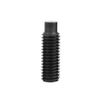 Haroar 5-20 Pièces M5 M6 M8 M10 Noir Grade 12.9 Acier Hexagone Douille Hexagonale Chien Point Ensemble Vis Extrémité Convexe Grub Boulon sans Tête DIN915(10mm,M10-5pcs)
