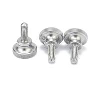 Haroar 5 pièces M4x5mm ~ 40mm SUS304 vis moletées en Acier Inoxydable GB834 DIN464 Haute étape tête Main serrer la vis à Oreilles(5Pcs M4x5)
