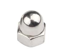 Haroar Filetage À Gauche M6 M8 M10 M12 M16 304 A2 en Acier Inoxydable, Capuchon Rotation Inversée, Écrous Hexagonaux, Couvercle De Dôme Décoratif, Écrou Gland Demi-Cercle, 1 3 Pièces(M16-1pcs)