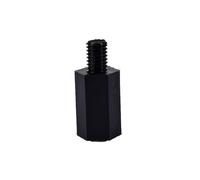 Haroar Pilier D'espacement Mâle Hexagonal en Nylon Noir M3 M4 * L + 6mm, 20 À 100 Pièces, PCB Carte Mère Fixe(8mm(100Pcs),M4 (Thread 6mm))