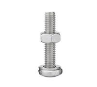 Haroar Vis À Tête Cylindrique Transversale M8 M10, Écrou en Acier Inoxydable 304, Boulon Rond, 1 2 Pièces(12mm,M8-2PCS)