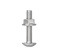 Haroar Vis À Tête De Champignon en Acier Inoxydable M6 M8 304 A2-70, Combinaison D'écrous Bride, 1 2 Pièces(50mm,M6-3pcs)