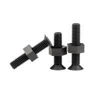 Haroar Vis À Tête Fraisée en Nylon PA66 Noir M2 ~ M6, Écrous Hexagonaux, Boulons Plastique Isolés, 5 30 Pièces(15mm,M6-5pcs)