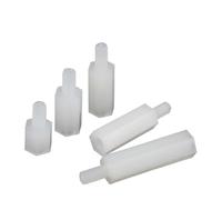 Haroar Vis D'espacement Blanches M3 M4, 20 Pièces, en Plastique for Carte Mère, Pilier Fixe Nylon(11mm,M3(Thread 6mm)-20pcs)