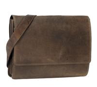 Harold's Antico Messenger en cuir 38 cm compartiment pour ordinateur portable gris