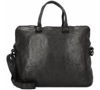 Harold's Submarine Sac à main Cuir véritable 38 cm Compartiment ordinateur noir