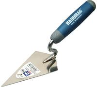 HAROMAC Hamburger Putzkelle | Fabriqué en Allemagne | 140 mm | Acier inoxydable | Manche souple 2 composants | Durcit et poli | Qualité professionnelle | Putzkelle | Celle pointue | Celle de spatule