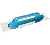 Haromac Suisse CP781240 Truelle inoxydable, semi-circulaire denté, 500 x 130 mm avec manche en bois, 10551020