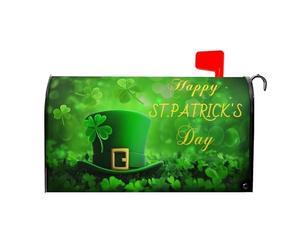 Harooni Couverture magnétique pour boîte aux lettres de la Saint-Patrick - Taille standard - 63,5 x 53,3 cm - Vert - Trèfle porte-bonheur - Pour jardin, cour, maison, décoration de la Saint-Patrick