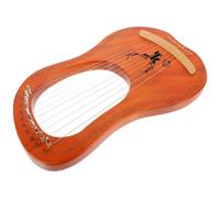 Harpe à 10 Cordes en Bois, Petit Instrument de Musique Marron | Cordes Métalliques, Prise Confortable et Ton Chaud, pour Cours, Pratique à Domicile, Adultes et Enseignants