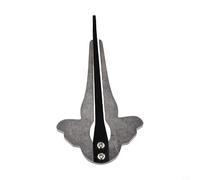 Harpe à mâchoire en acier de style russe pour débutants - Son clair - Portable - Finition chromée - 10,6 cm (A)