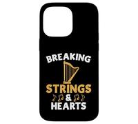 Harpe Breaking Strings and Hearts Coque pour iPhone 14 Pro Max