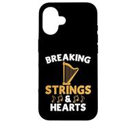 Harpe Breaking Strings and Hearts Coque pour iPhone 16