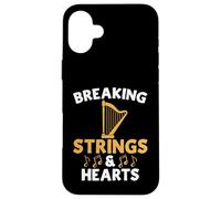 Harpe Breaking Strings and Hearts Coque pour iPhone 16 Plus