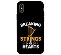 Harpe Breaking Strings and Hearts Coque pour iPhone X/XS