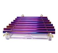 Harpe chantante en cristal de quartz 8 notes (CD, F, G, B, C), avec valise en aluminium, for la sonothérapie, la méditation, l'ajustement émotionnel et l'équilibrage des chakras.(432hz)