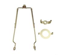 Harpe de lampe réglable de 17,8 à 25,4 cm, support d'abat-jour en métal avec selle et base à vis E26, kit de finition chromée dorée noire pour montage de lampadaire de bureau (doré)