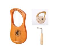 Harpe en bois compacte à 7 cordes, design facile à jouer avec un ton chaud naturel, idéal pour les étudiants et la famille, instrument de lyre de voyage