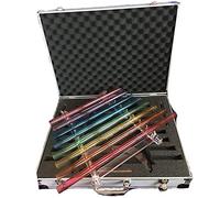 Harpe En Cristal Arc-en-ciel e Do, 8 Notes, Do5, Ré5, Mi5, Fa5, Sol5, La5, Si5, Do6, Instrument De Musique Idéal For La Sonothérapie Et La Méditation, Avec Valise En Aluminium.(440HZ)
