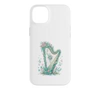 Harpe Fleurie Vintage Musique Classique Coque pour iPhone 14 Plus