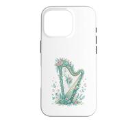 Harpe Fleurie Vintage Musique Classique Coque pour iPhone 16 Pro