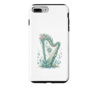 Harpe Fleurie Vintage Musique Classique Coque pour iPhone 7 Plus/8 Plus