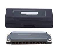 Harpe Harmonica Blues E Key 10 trous, instrument de musique à vent professionnel pour débutants, KS 10BH avec ressort en bronze phosphoreux, corps en résine ABS et couvercle en (Noire)