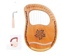 Harpe Harpe Lyre à 16 cordes en bois d'acajou, Instrument de musique tons avec clé réglage, manuel for enfants et adultes débutants