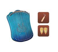 Harpe Harpe Lyre à 17 cordes, Instrument de musique Portable en bois hêtre massif avec clé réglage, for débutants, enfants et adultes(Gradient Blue)