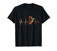 Harpe Heartbeat Vintage ECG Cardiogramme Rétro T-Shirt