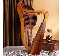 Harpe Irlandaise Celtique, Harpe À Levier en Acajou À 19 Cordes De Style Irlandais Celtique avec Demi-clé, avec Clé D'accordage, Sac De Transport Noir, pour Adultes Enfants Débutants,Friendly321