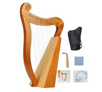 Harpe Irlandaise，Harpe À Leviers，Instrument En Acajou 19 Cordes accordage Et Sac De Rangement Inclus，3 Trous Sonores Pour Résonance Intense，Débutants Et Musiciens Confirmés