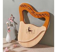 Harpe Lyre, Instrument À Cordes En Bois D'acajou Avec Sac De Transport, Clé D'accordage, Cordes De Rechange, Manuel D'instructions En Anglais, Instrument De Musique Classique, Pour Les Amateurs