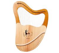 Harpe lyre, instrument de lyre en acajou à 21 cordes, instruments à cordes orchestraux avec e réglage, cordes supplémentaires, manuel d'instructions