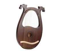 harpe lyre, Lyre Harp 16 cordes Corps en acajou Instrument à avec clé d'accordage et de rechange