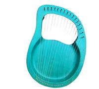 Harpe Lyre verte pure à 16 cordes, Instrument de musique professionnel en bois d'acajou, avec outil réglage, cadeau for débutant pour adultes/débutants