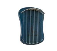 Harpe Mini harpe à doigts, orgue cordes, 17 tons, Lyre en hêtre, Style planche unique, facile utiliser, petit instrument for débutants, cadeaux for enfants(Blue-Single Board)