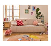 Harper - canapé 3 places convertible avec coffre en tissu texturé - Beige