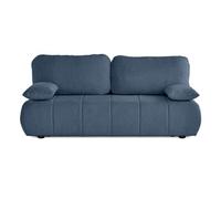 Harper - canapé 3 places convertible avec coffre en tissu texturé - Bleu