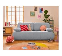 Harper - canapé 3 places convertible avec coffre en tissu texturé - Gris