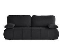 Harper - canapé 3 places convertible avec coffre en tissu texturé - Noir