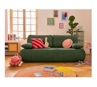 Harper - canapé 3 places convertible avec coffre en tissu texturé - Vert