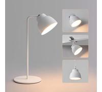 HARPER LIVING 4 EN 1 Lampe de bureau rechargeable, lampe de bureau LED à commande tactile, lumière murale magnétique pivotante à 360° au bord du lit, lampe clip réglable en intensité 3000K