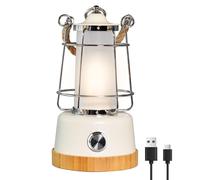 HARPER LIVING Lanterne LED rechargeable de style rétro, 6 W, 370 lumens, 5 000 mAh, à intensité variable, à changement de couleur, pour le salon, le jardin, le camping, la pêche